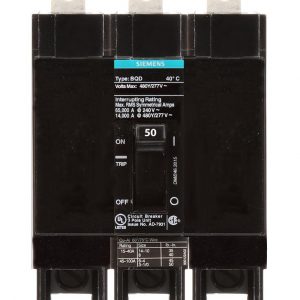 BQD6350 - Siemens 50 Amp 3 Pole Molded Case Circuit Breaker